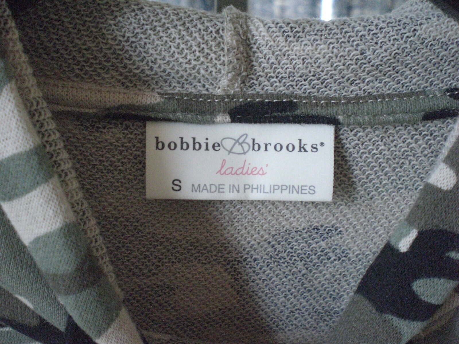 Bobbie Brooks Camo Hoodie Sweatshirt SMALL