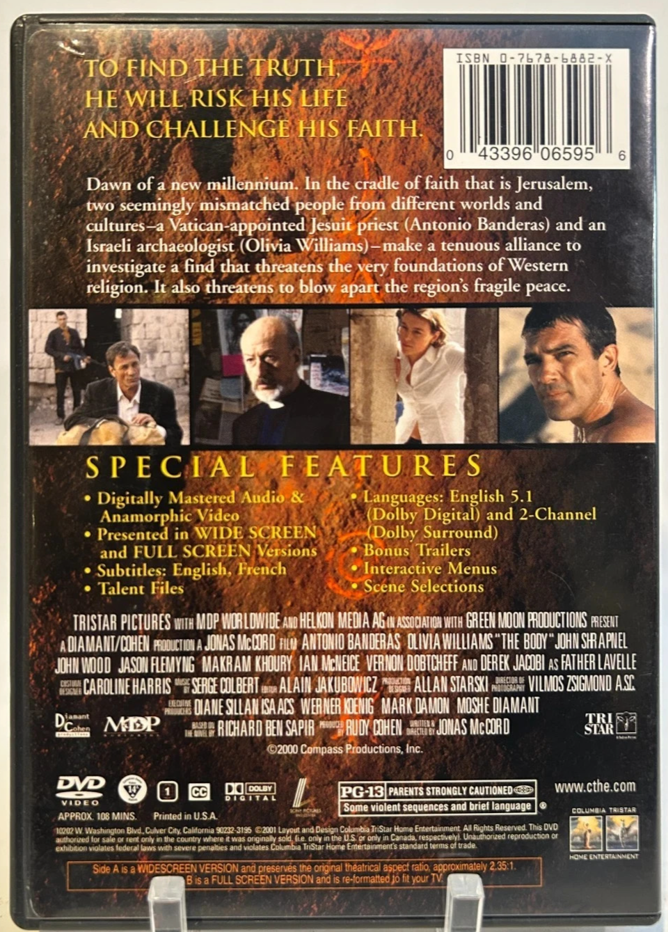 The Body (DVD, 2001) Tested. New Case