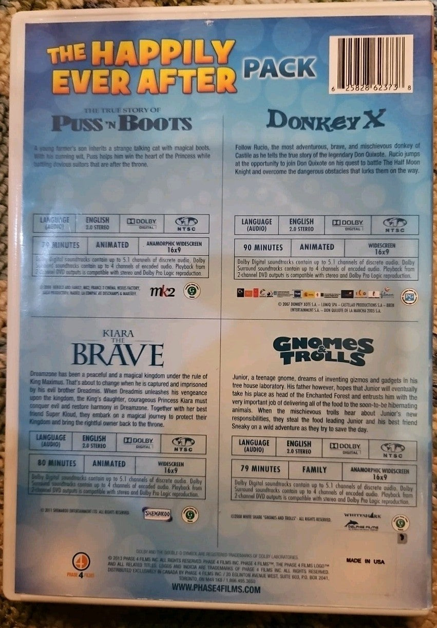 4 Movies - The Happily Ever After Pack (DVD, 2013) New Sealed