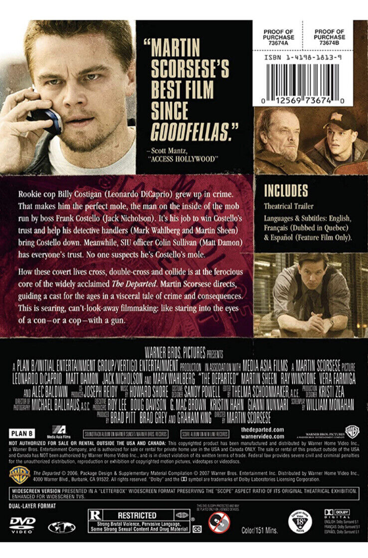 The Departed (Single-Disc Widescreen Edition) - DVD