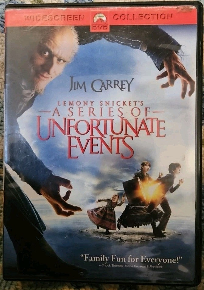 Lemony Snicket's a Series of Unfortunate events (DVD, 2004) Tested. New Case