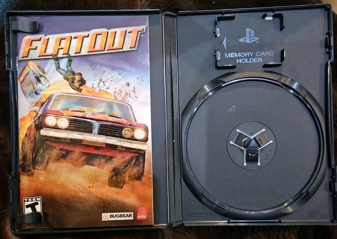 FlatOut (Sony PlayStation 2, 2005) No Game. Case + Artwork + Manual