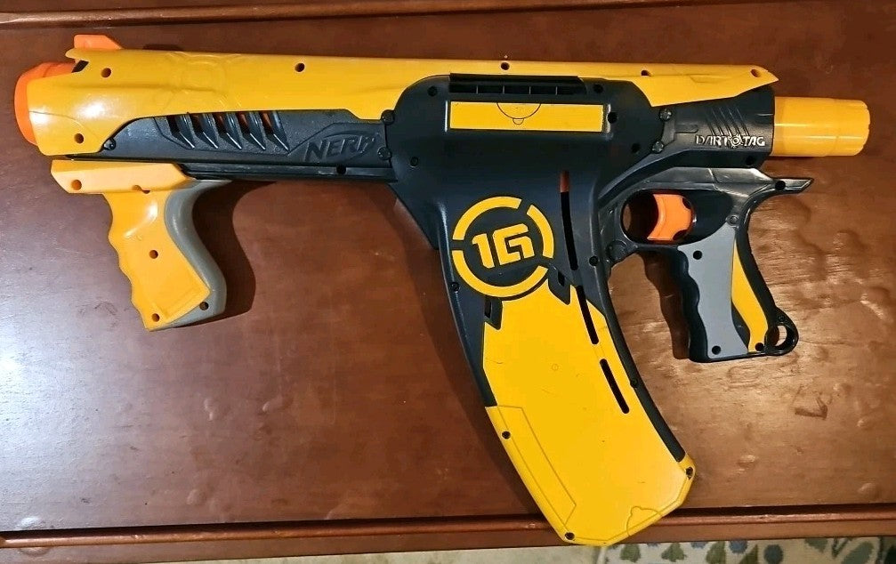 Nerf Blaster Gun Dart Tag Quick 16 Pump Action 1G 11" Removable 3D Printed Stock