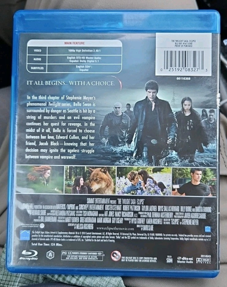The Twilight Saga: Eclipse (Blu-ray, 2010) brand new sealed, no digital download