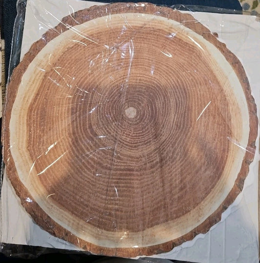 50 Packs Wood Slices Disposable Table Placemats Round Rustic Brown Wood Slice...