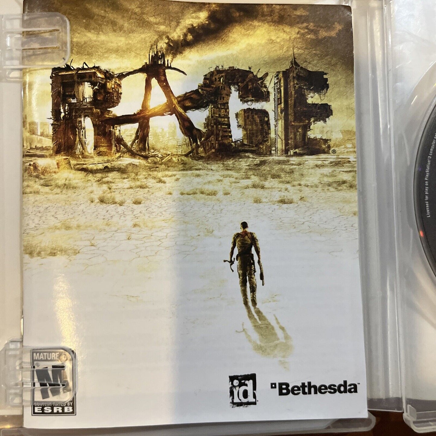 Rage - PS3 - CIB. Tested. No Scratches.  Artwork Damage.