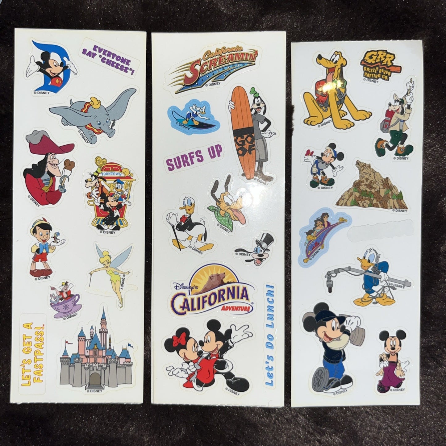 Disnay California Set Of Stickers 6” x 6”