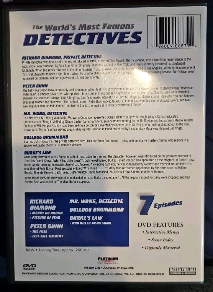 The Worlds Most Famous Detectives - Vol. 1 (DVD, 2003)