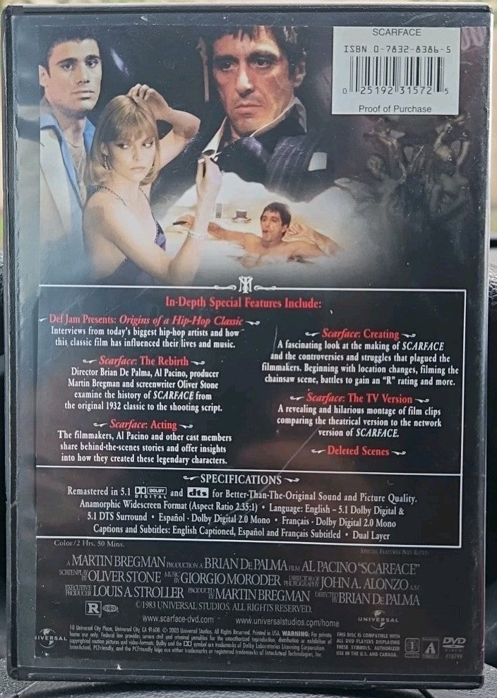 Scarface (DVD, 2003, 2-Disc Set, Widescreen Anniversary Edition)