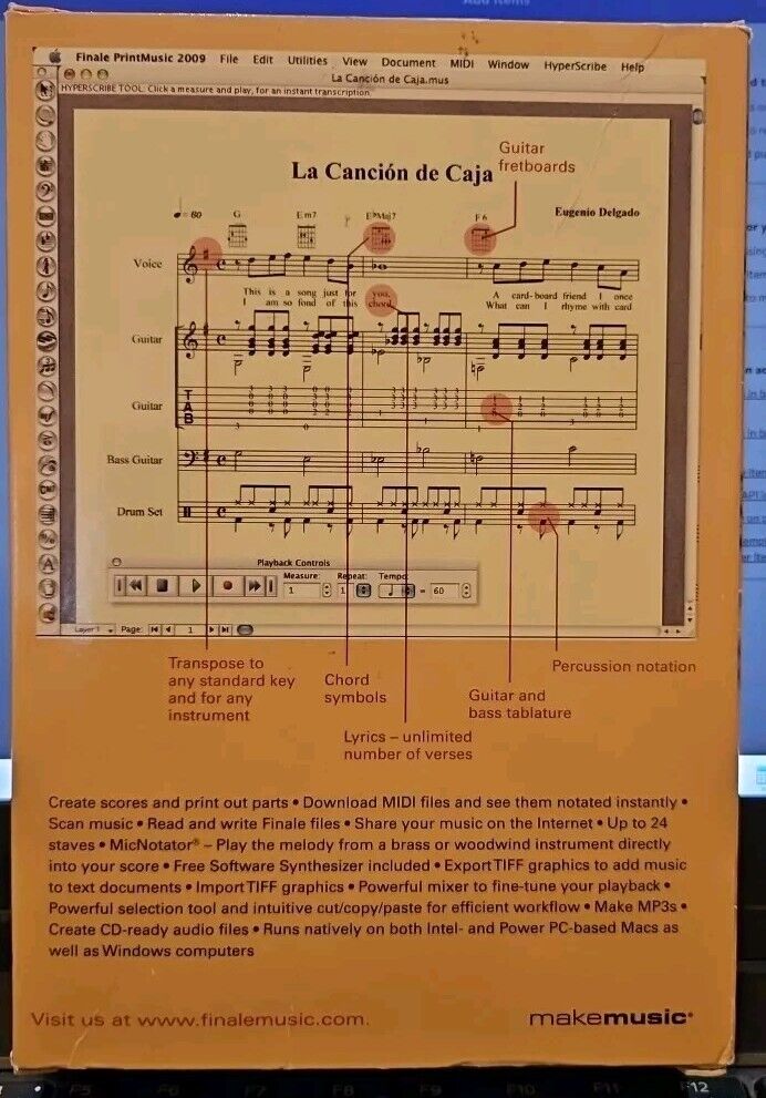 MakeMusic Printmusic 2009 for PC, Mac. CIB. TESTED. NO SCRATCHES.