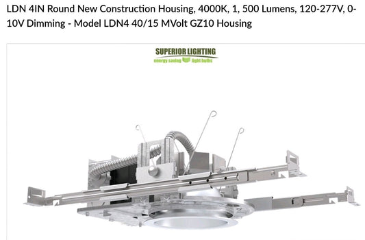 Lithonia Lighting LDN4 40/15 MVolt GZ10 Housing 60hz 17.5w 120-277v NEW Save 25%