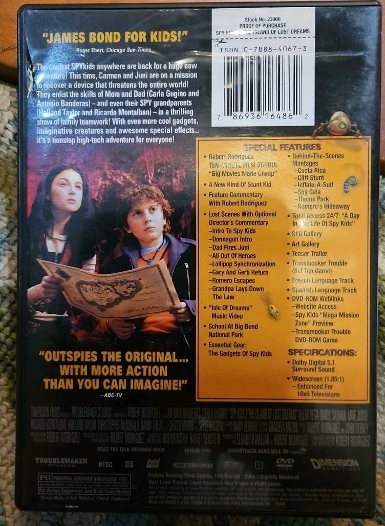 Spy Kids 2: Island of Lost Dreams (DVD, 2003) New Sealed