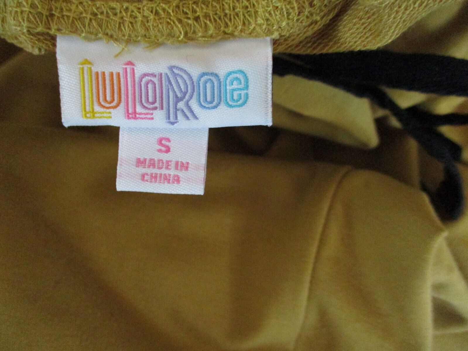 LuLaRoe Like New Jax Mustard and Black Stripe down side leg Joggers Sweatpants