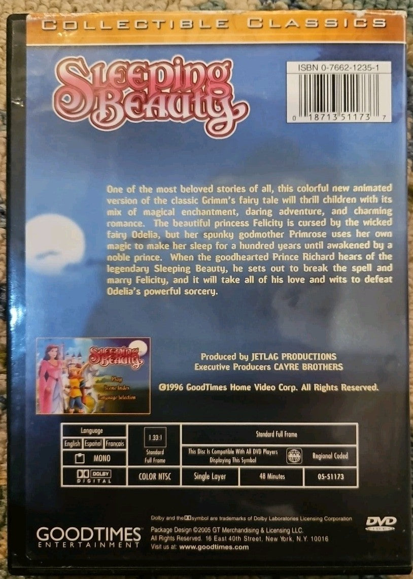 Fairy Tale Classics - Sleeping Beauty (DVD, 2002) New Sealed
