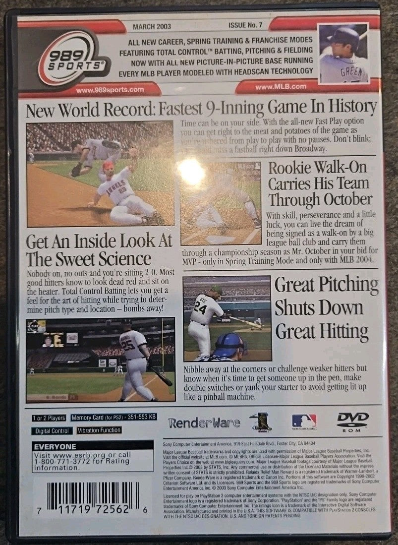 MLB 2004 (Sony PlayStation 2, 2003)