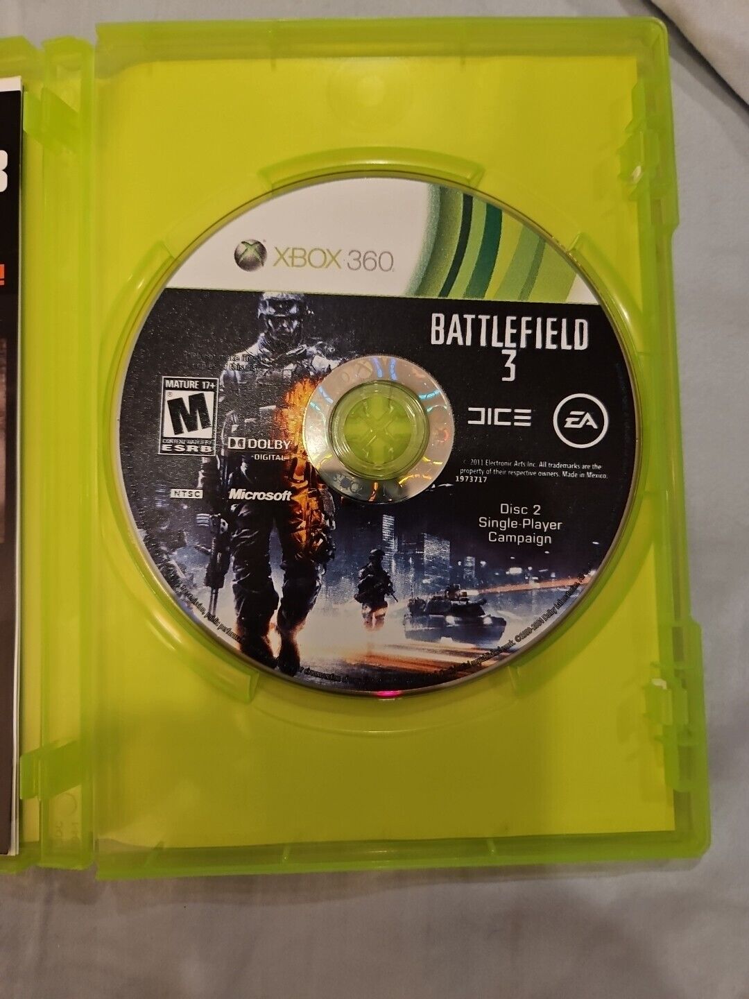 Battlefield 3 (Microsoft Xbox 360, 2011)CIB