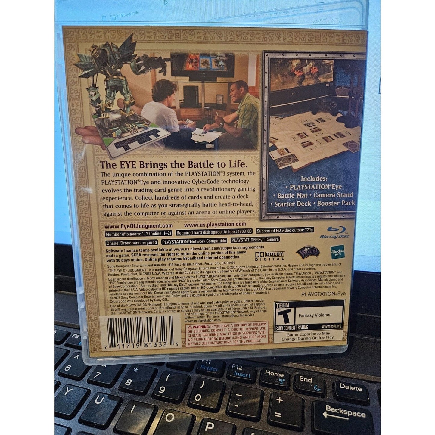 The Eye of Judgement (PS3) No Camera. New Case. Tested. Manual. No scratches.