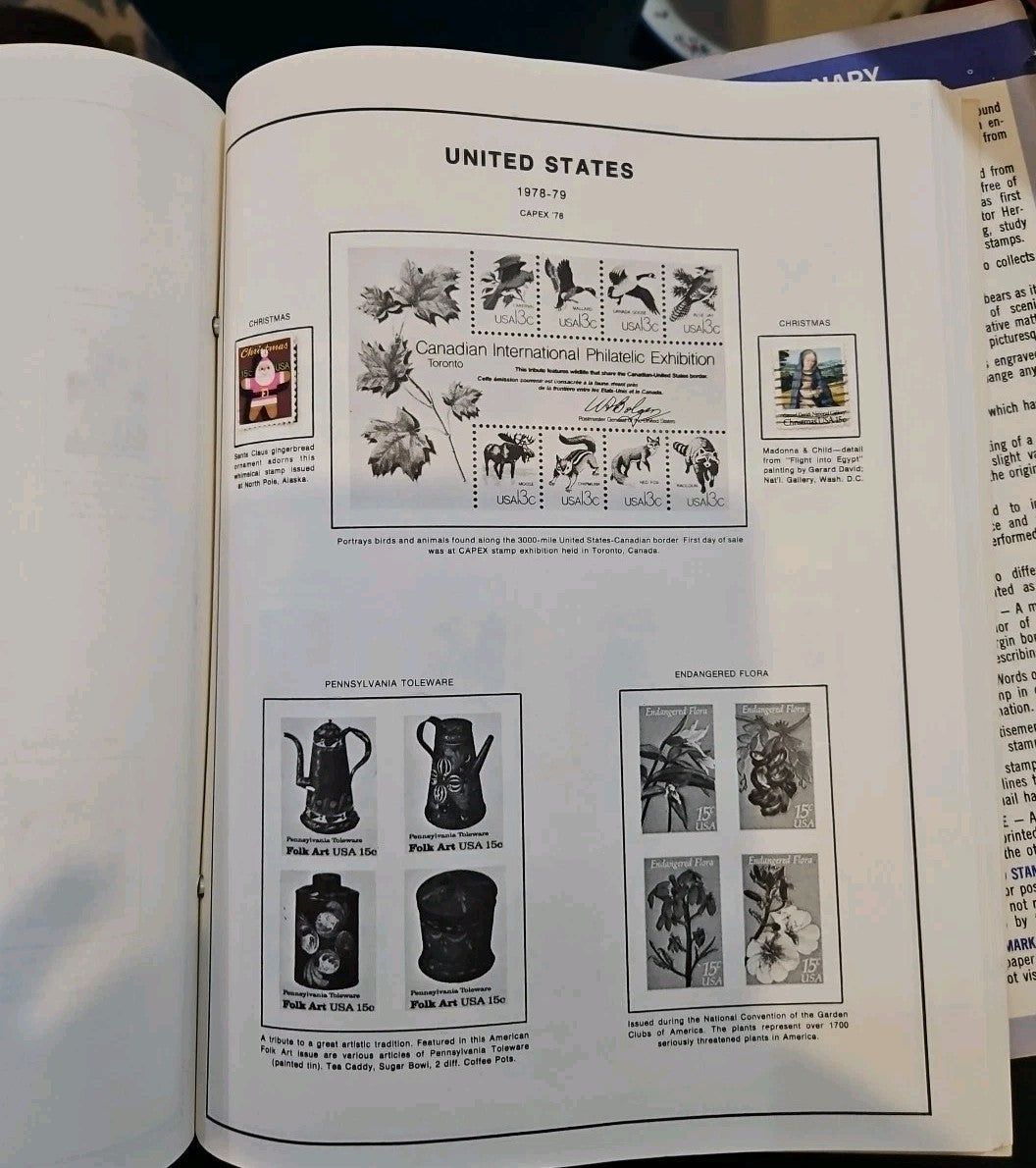 Hygrade AMERICA Stamp Collection Album W/ Some Stamps In Binder  1982