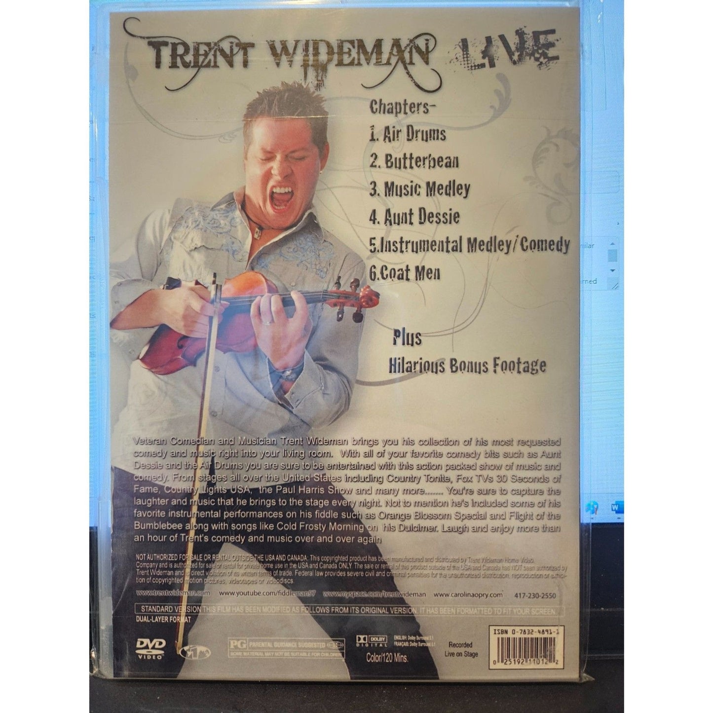 Trent Wideman Live (DVD) Brand New Sealed