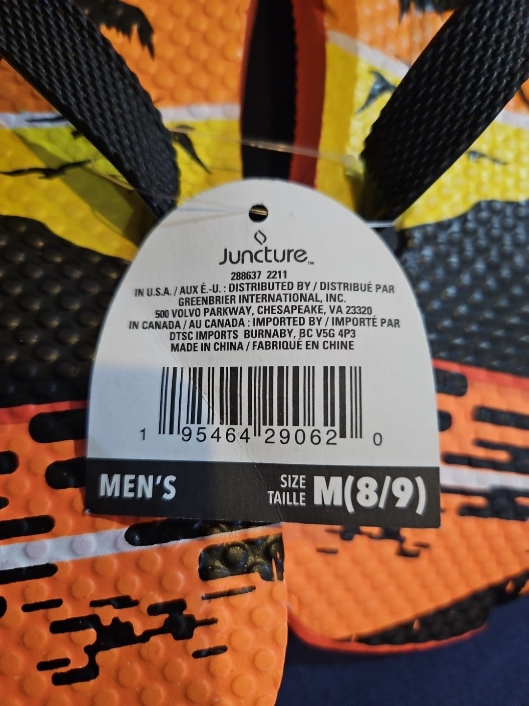 Juncture Men's 8/9 Flip Flops / Sandals