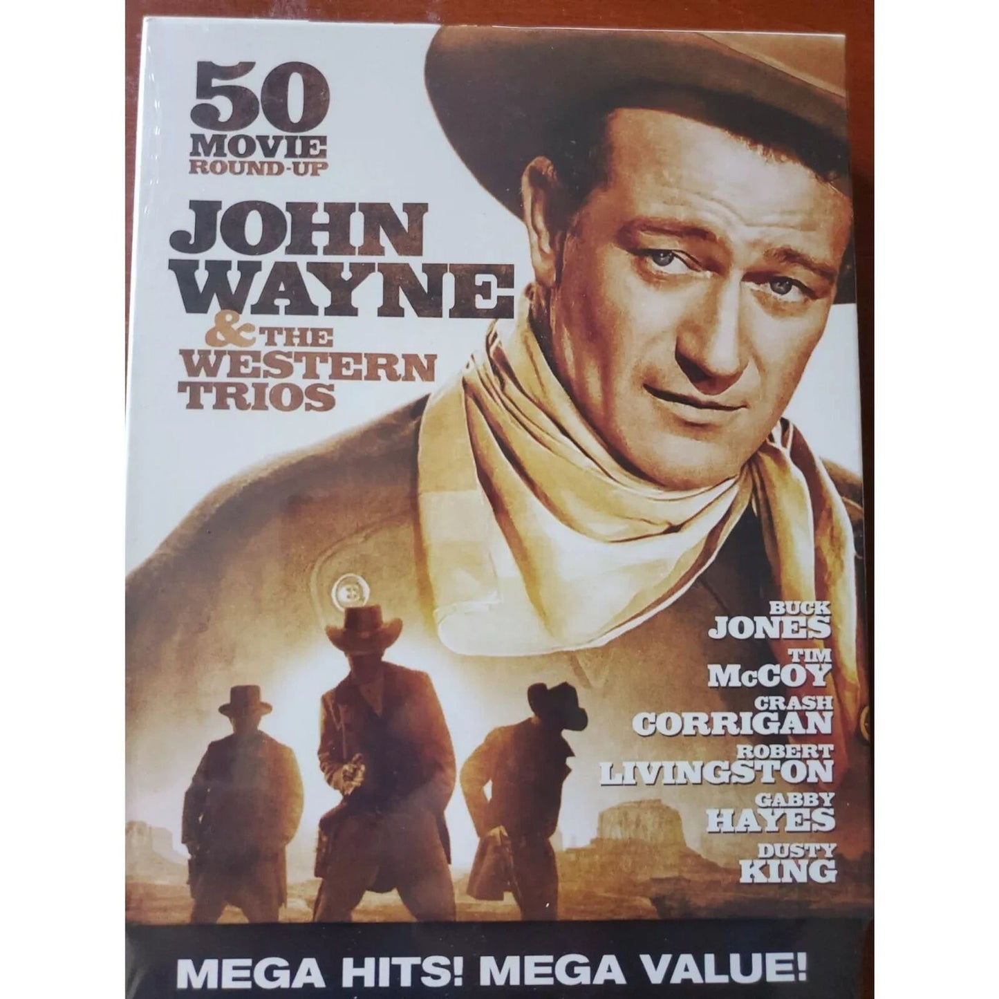 50 Movie Round-Up: John Wayne & the Western Trios (DVD) Brand New