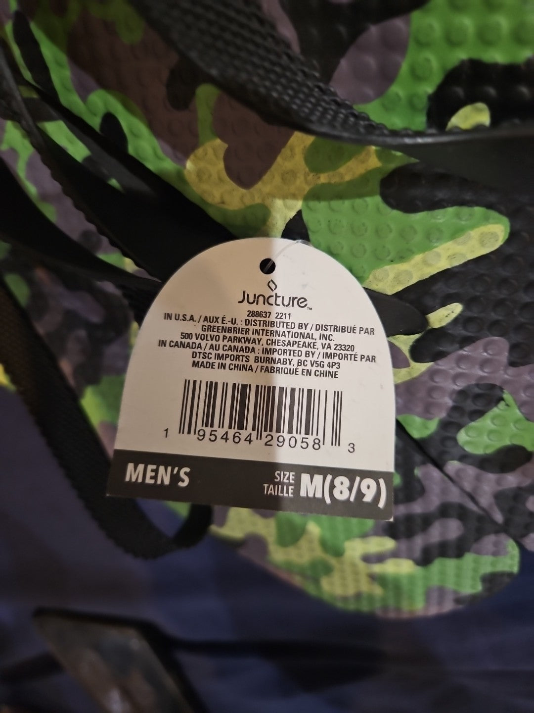 Juncture Men's 8/9 Flip Flops / Sandals - new