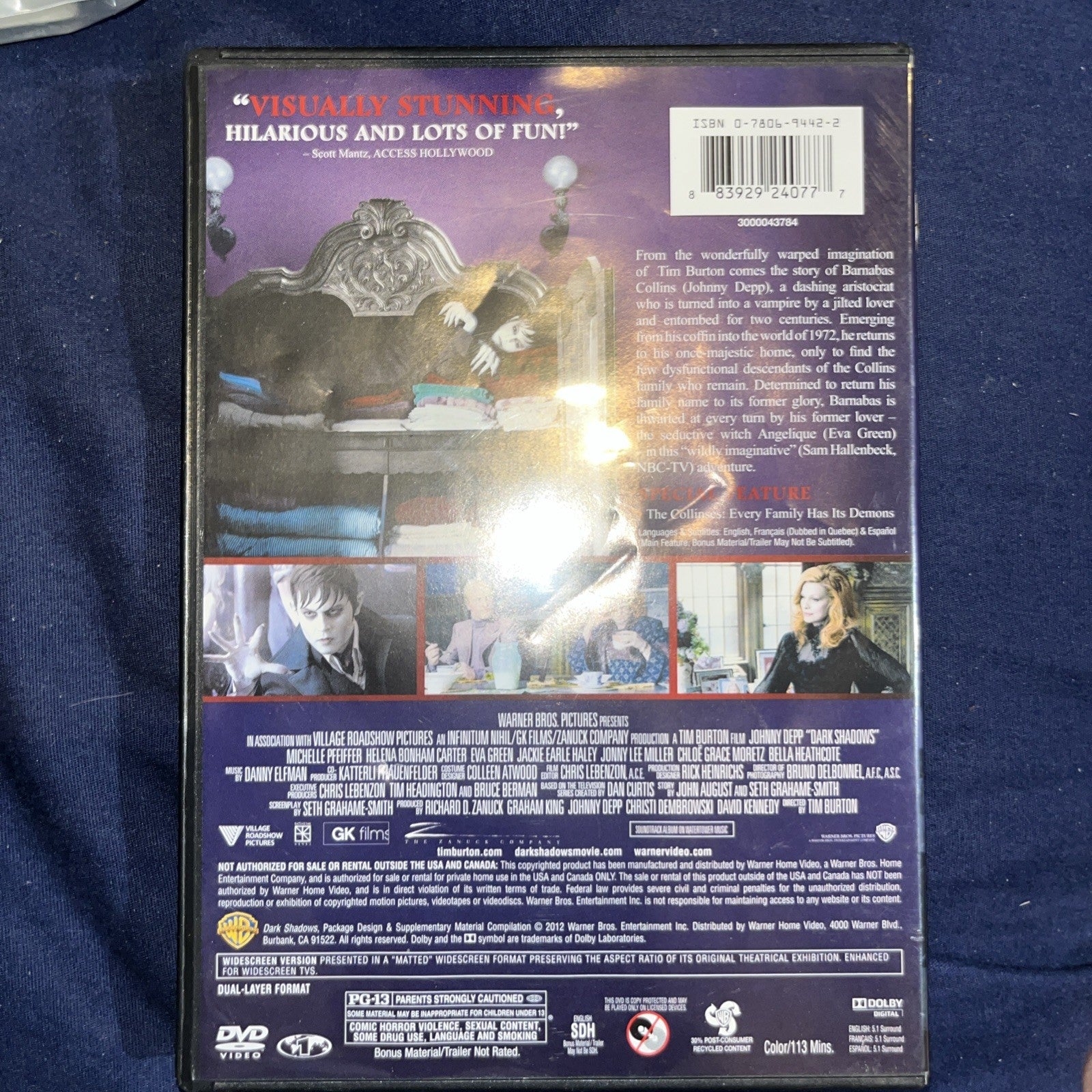 Dark Shadows (DVD, 2012) Sealed