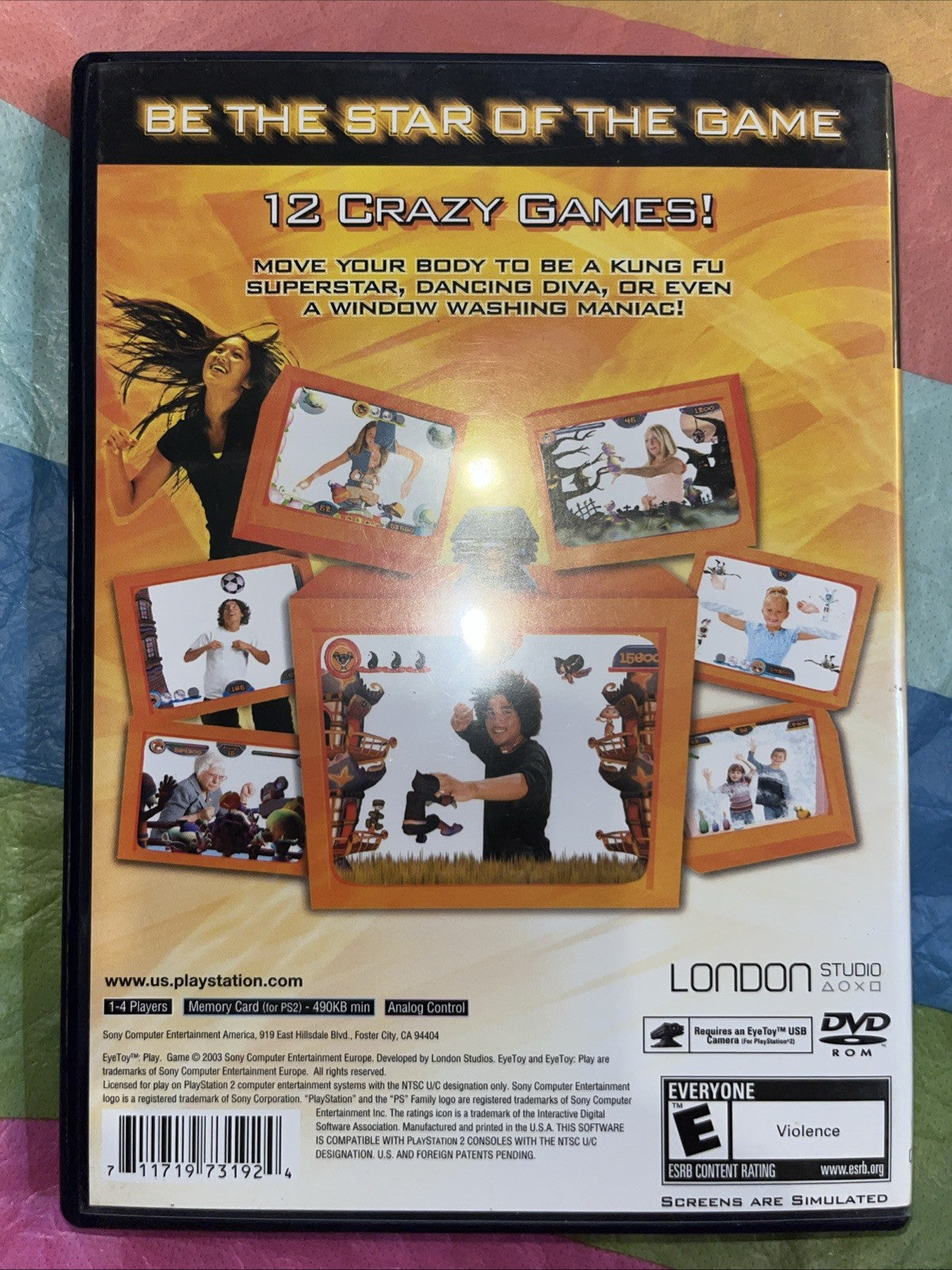 EyeToy: Play (Sony PlayStation 2, 2003) CIB. W/manual. Original Case