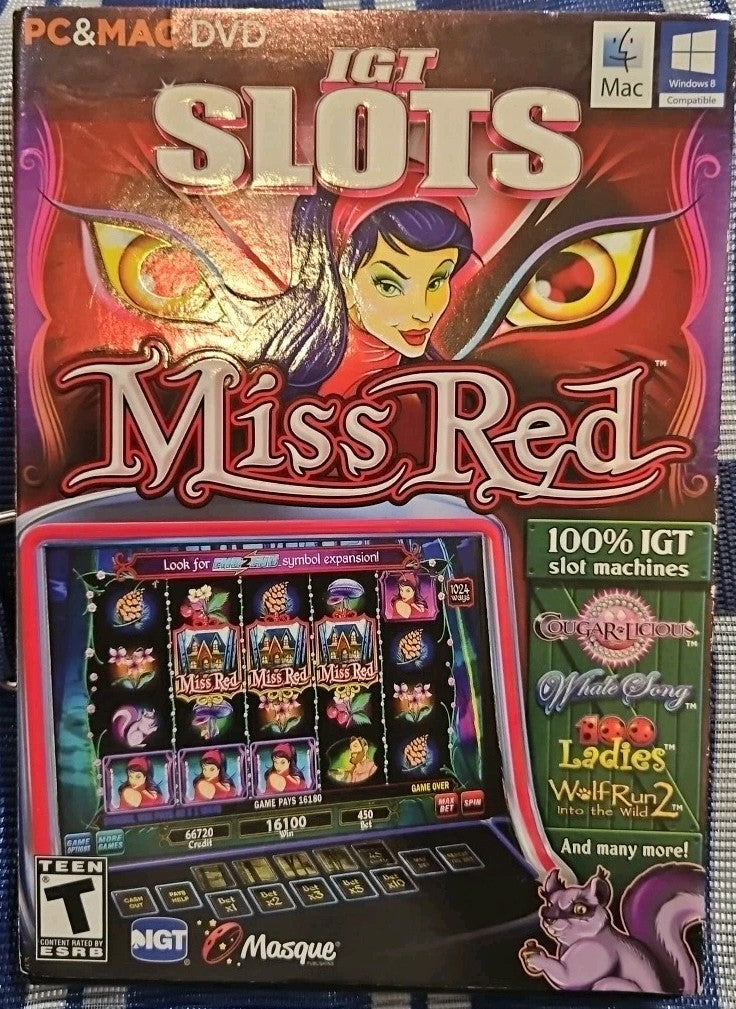 IGT Slots Miss Red (PC & Mac, DVD-ROM, 2013, NEW SEALED)