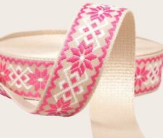 Ethnic Floral Webbing 3 Yards 1.5 Inches New