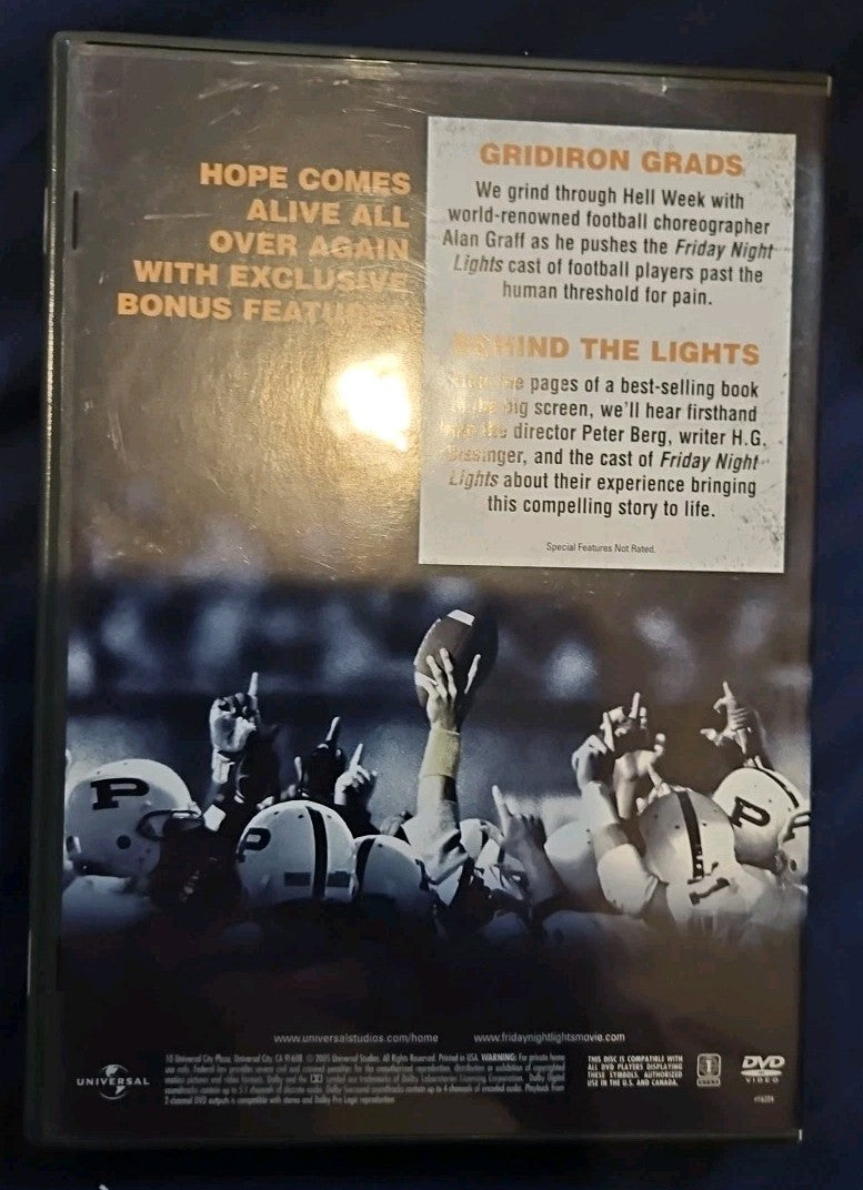 Friday Night Lights (DVD, 2005, Full Frame) Bonus Disc