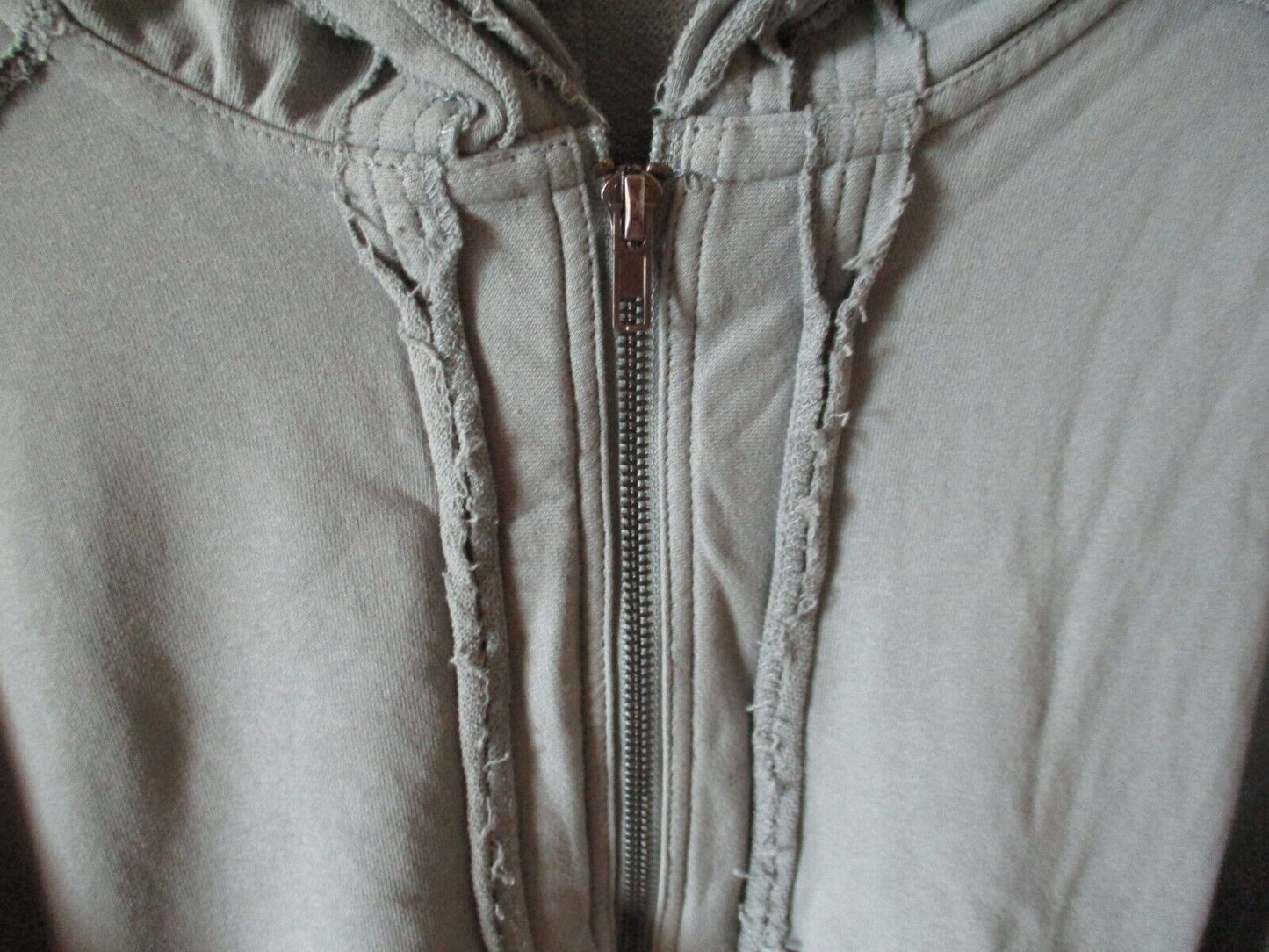 Grey Terry Knit Zip Cape Jacket Boutique Exclusive Small