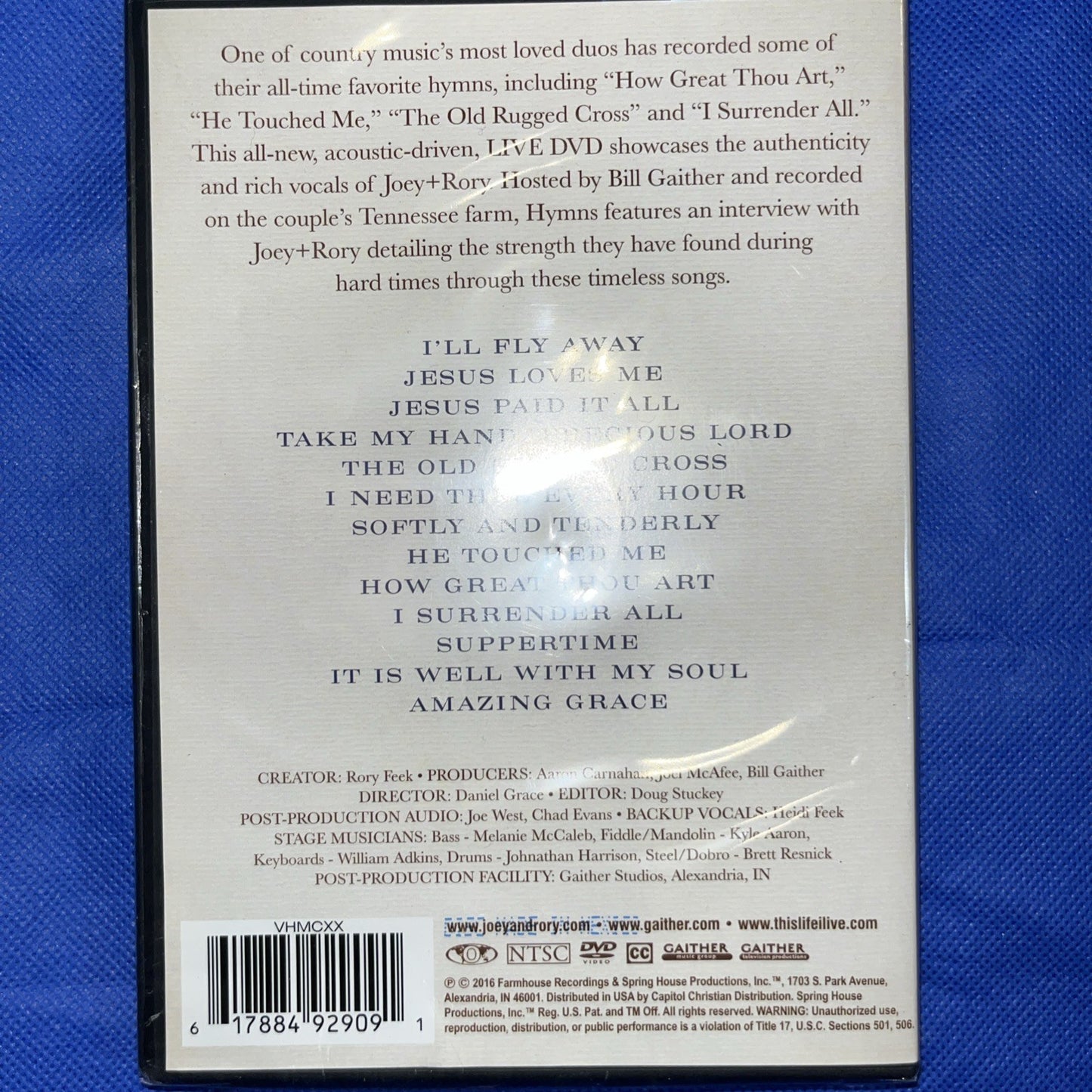 Joey & Rory: Hymns That Are Important To Us DVD 2016 Gaither Gospel Sealed