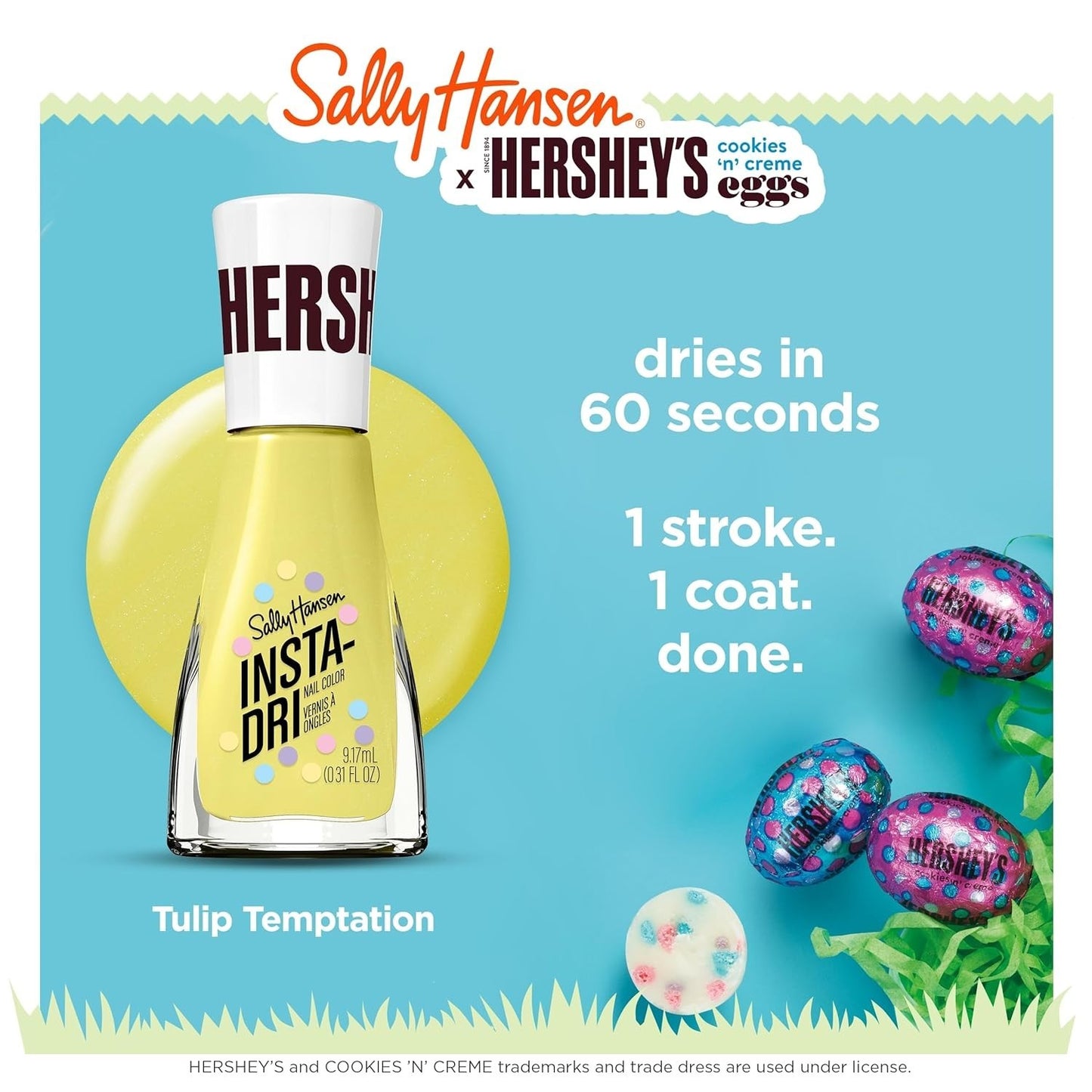 Hershey's Cookie 'n' Cream Eggs - 784 - Sally Henson Insta-Dri Nail Polish .31oz