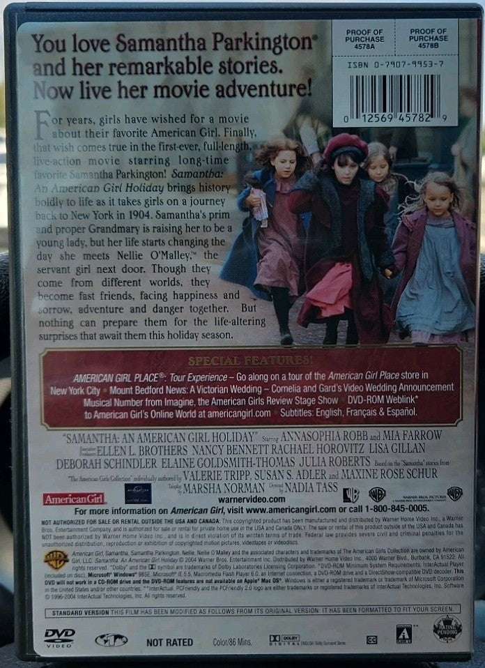 Samantha: An American Girl Holiday (DVD, 2004) Sealed