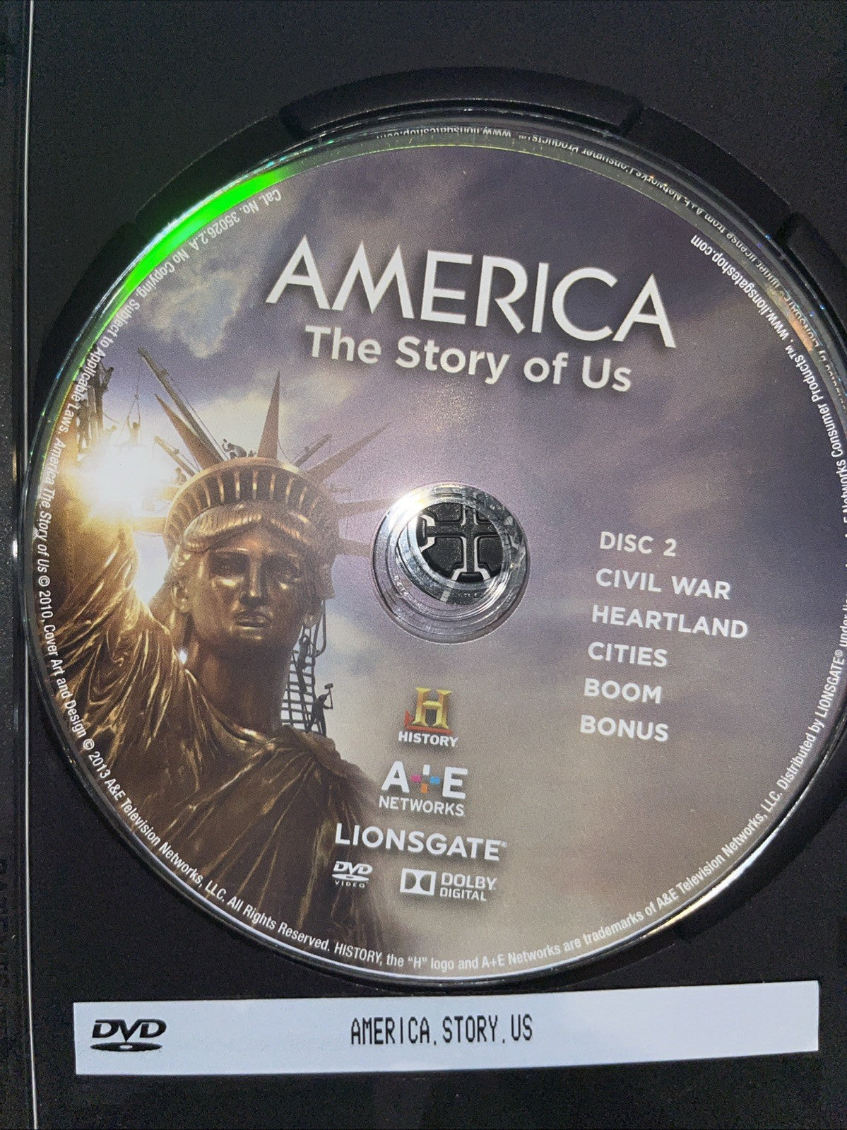 America: the Story of Us (DVD, 2010) Missing Disc 1.  Disc 2 & 3 Only