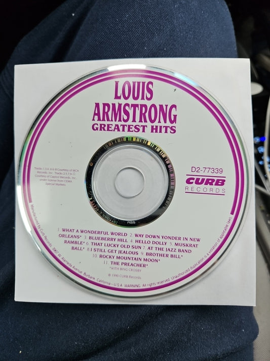 Louis Armstrong Greatest Hits (CD) Disc Only. Tested