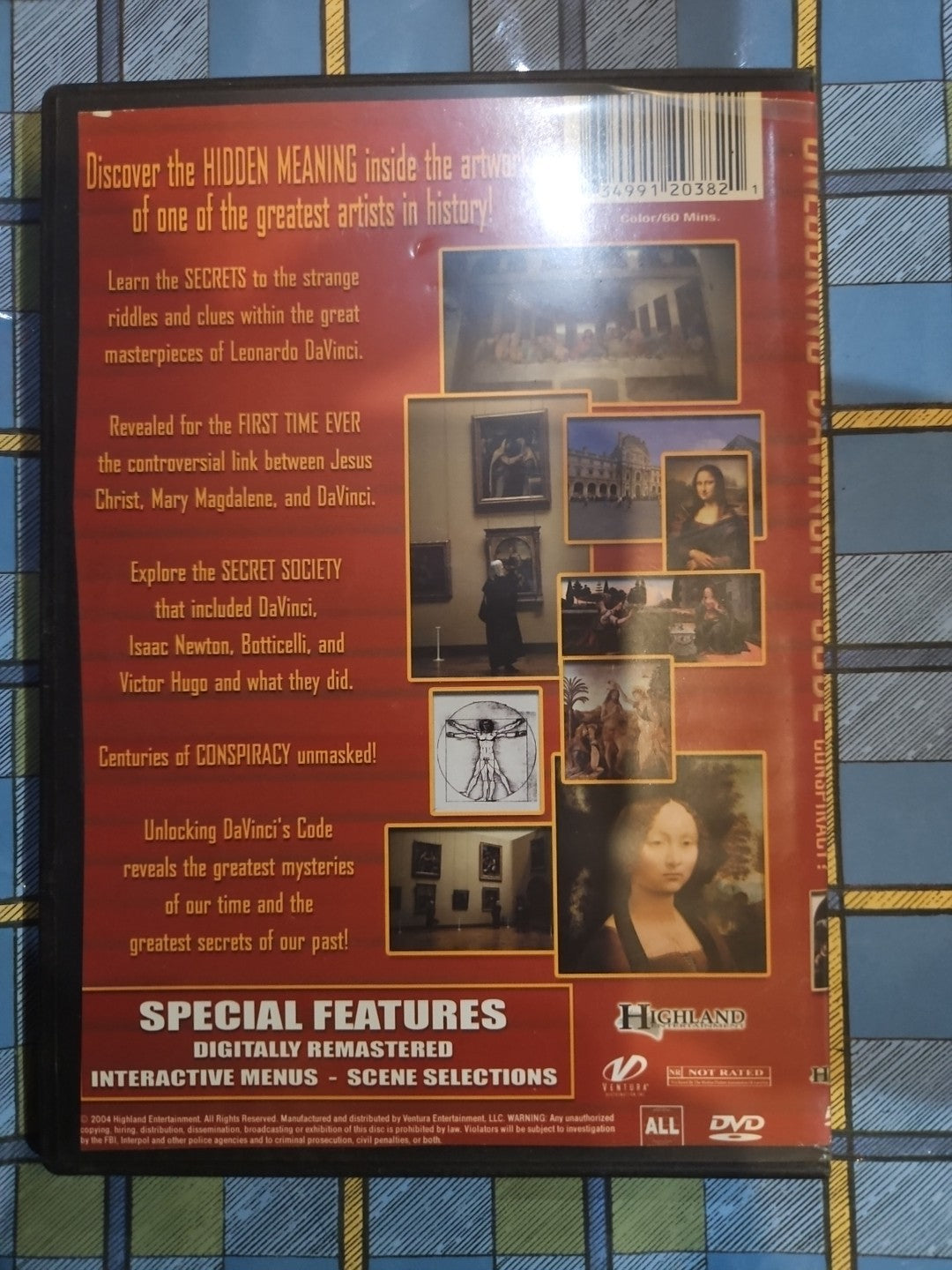 Unlocking Da Vincis Code (DVD, 2004) Tested slim case cropped artwork