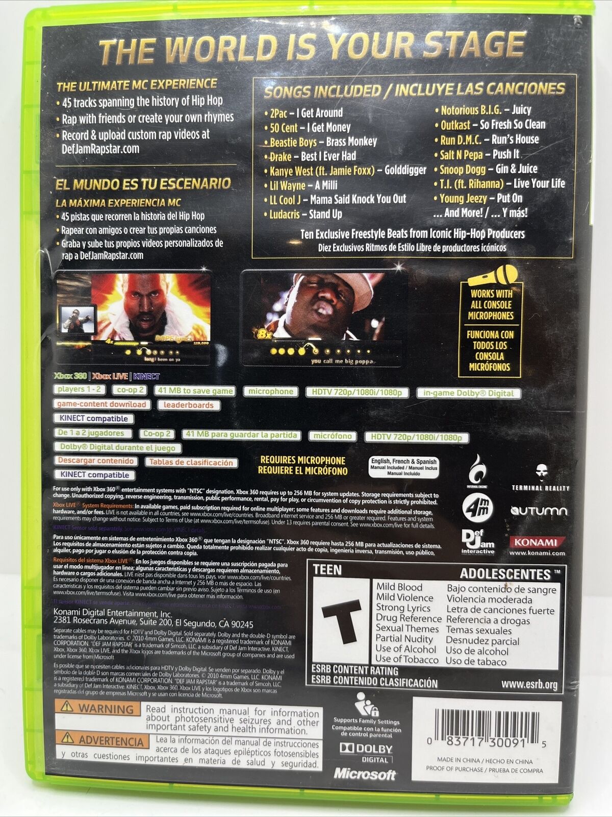 Def Jam Rapstar (Microsoft Xbox 360, 2010)