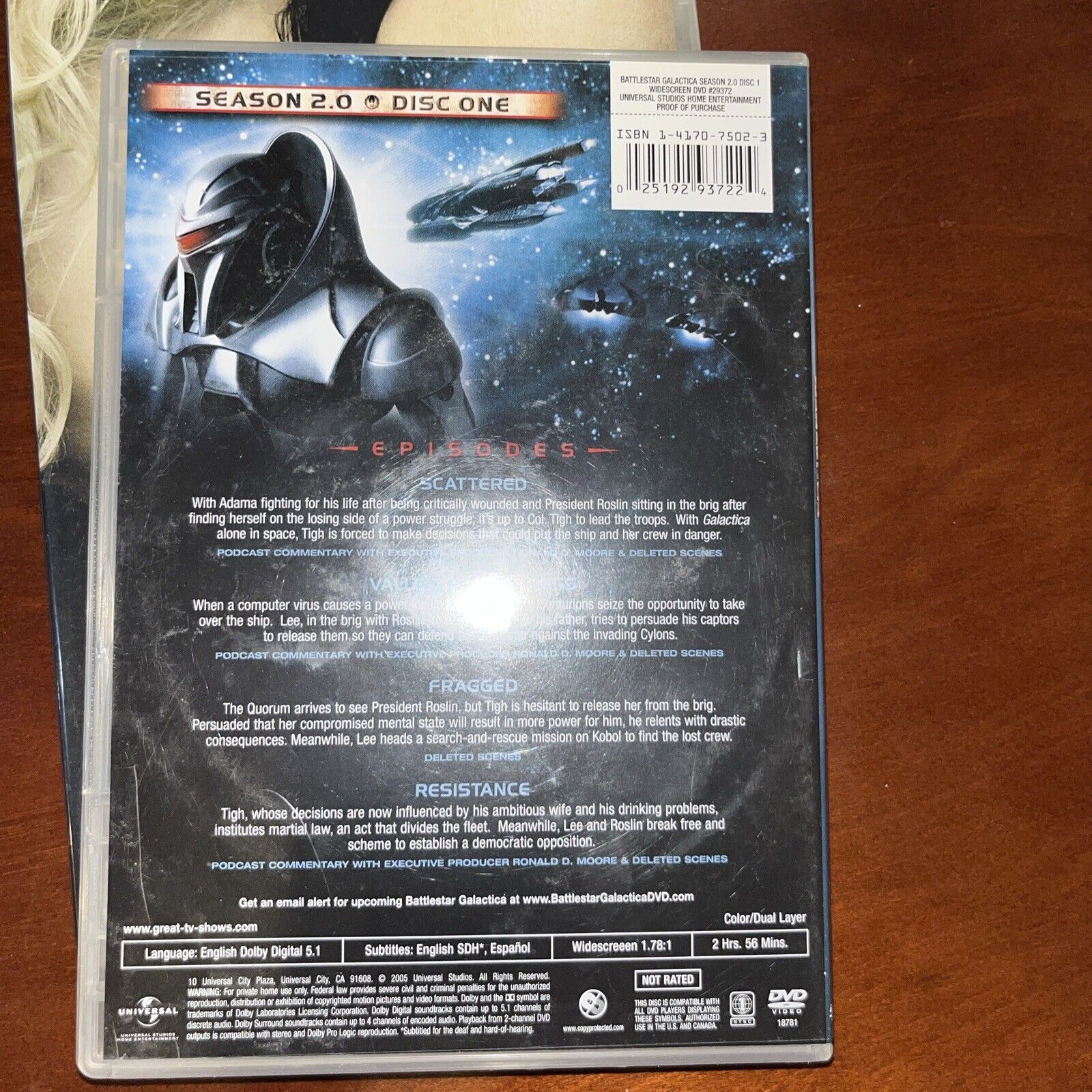 Battlestar Gallactica Season 2 Discs 1, 2 and 3