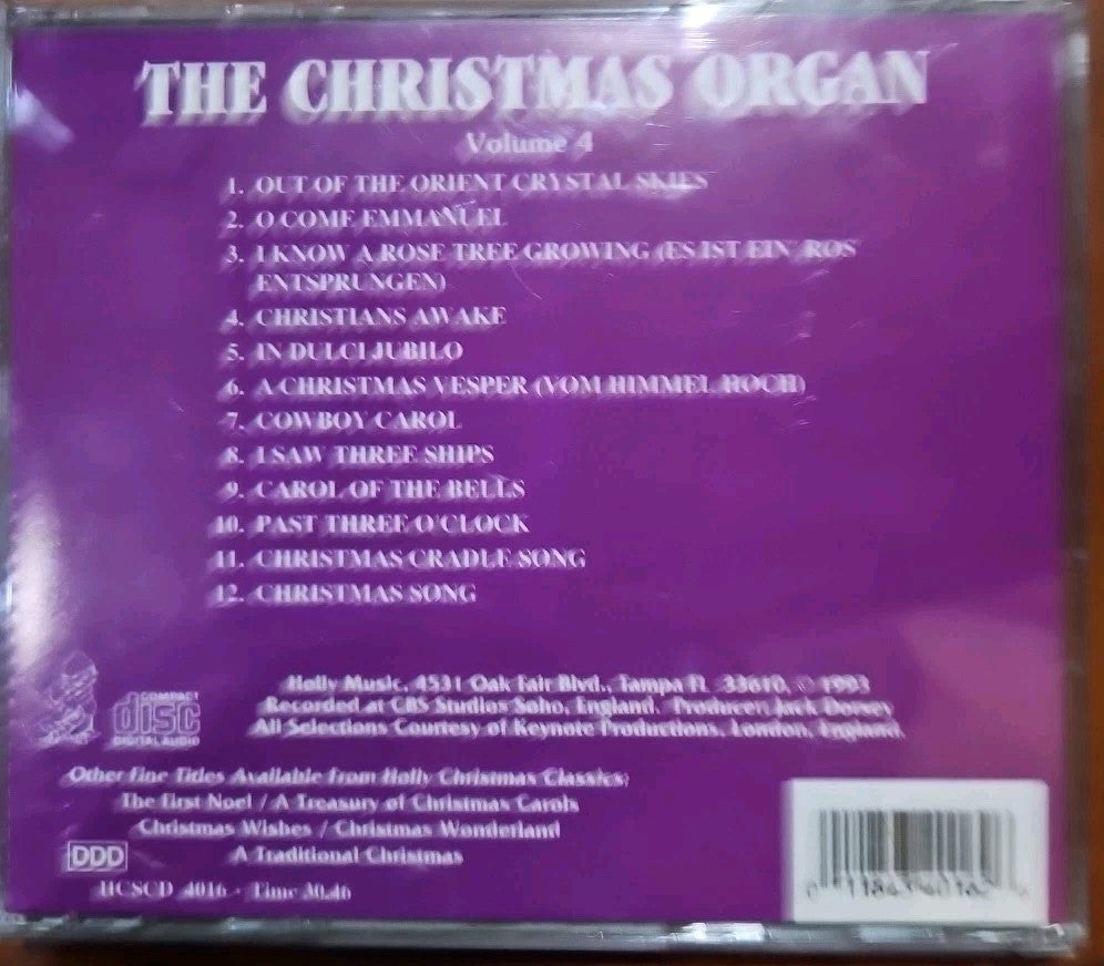 The Christmas Organ: Volume 4 [Audio CD] Organist, Kenneth Abbott. New Sealed