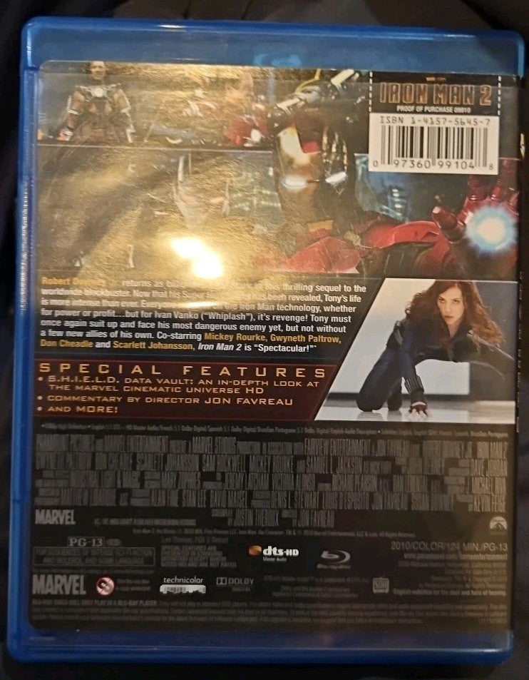 Iron Man 2 (Blu-ray, 2010) No Digital Download. Single Disc