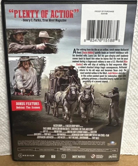 Stagecoach: the Texas Jack Story (DVD, 2016) Trace Adkins, Judd Nelson - new