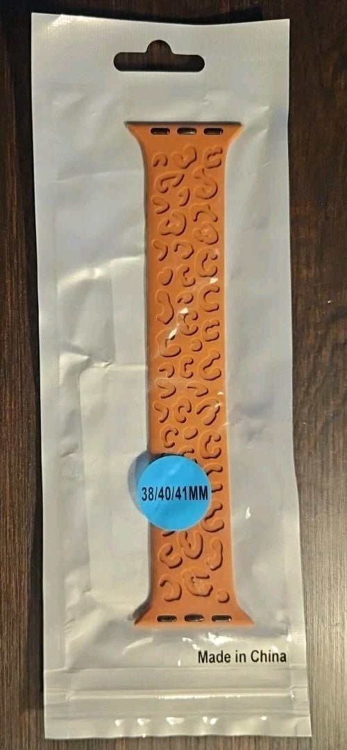 Band Fits Apple Watch 38 40 41mm Series 1-9 SE Brown Stretch Silicone Band...