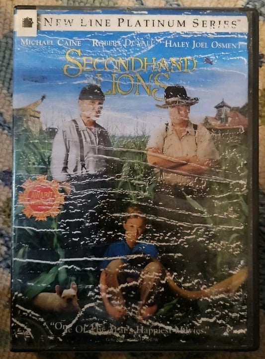 Secondhand Lions (DVD, 2003) Damaged Artwork. Tested. New Case