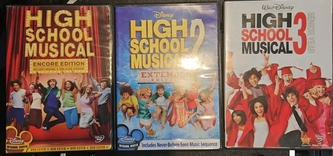 High School Musical Encore Edition, 2 Extended Edition  & 3 (Senior Year (3 DVD)