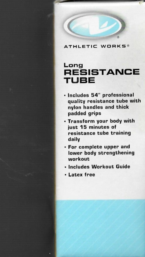 Athletic Works Long Resistance Tube Bands 54' Long Padded Handles