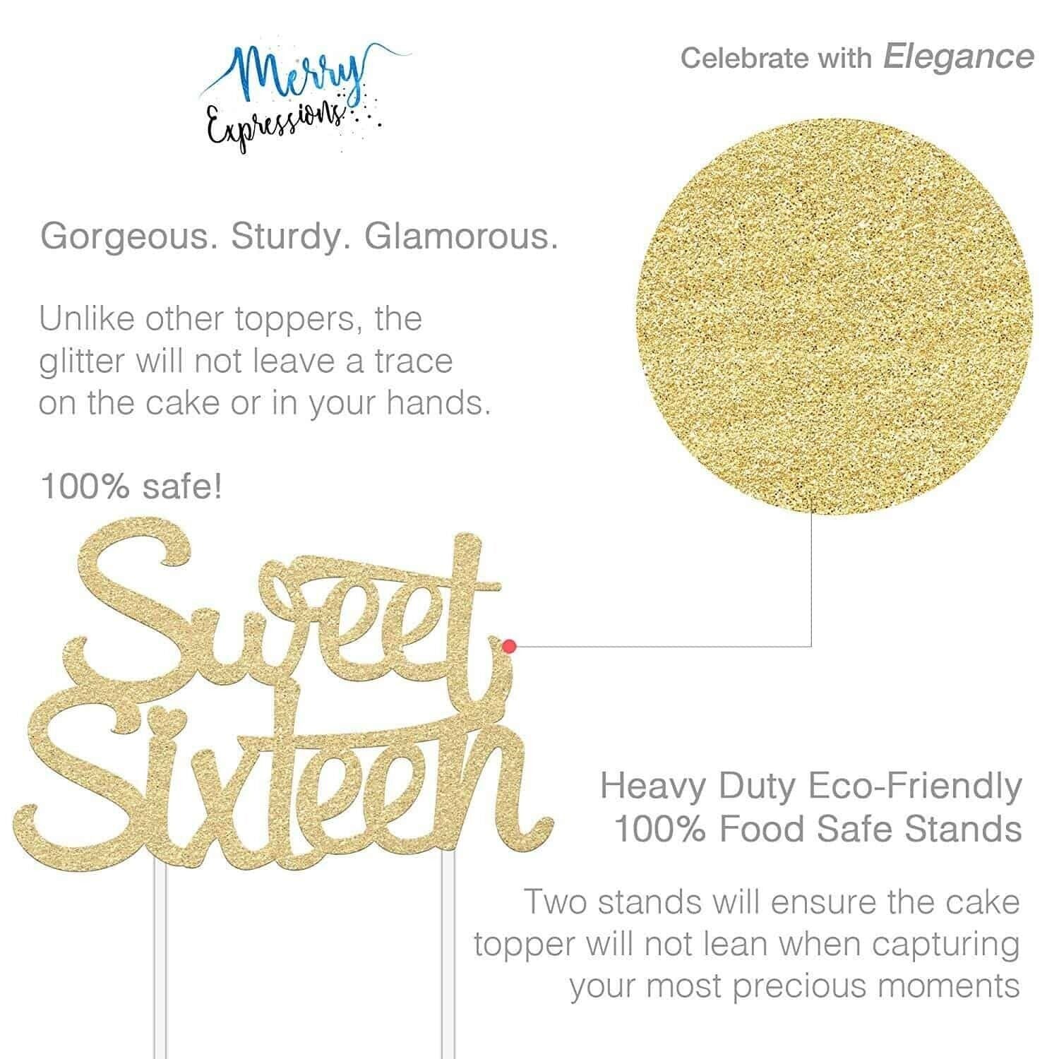 Sweet Sixteen Cake Topper