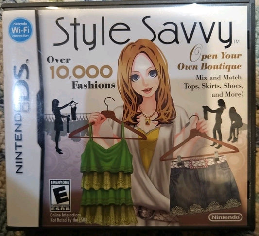 Style Savvy - Nintendo DS. No Game. Case + Artwork + Manuals ONLY