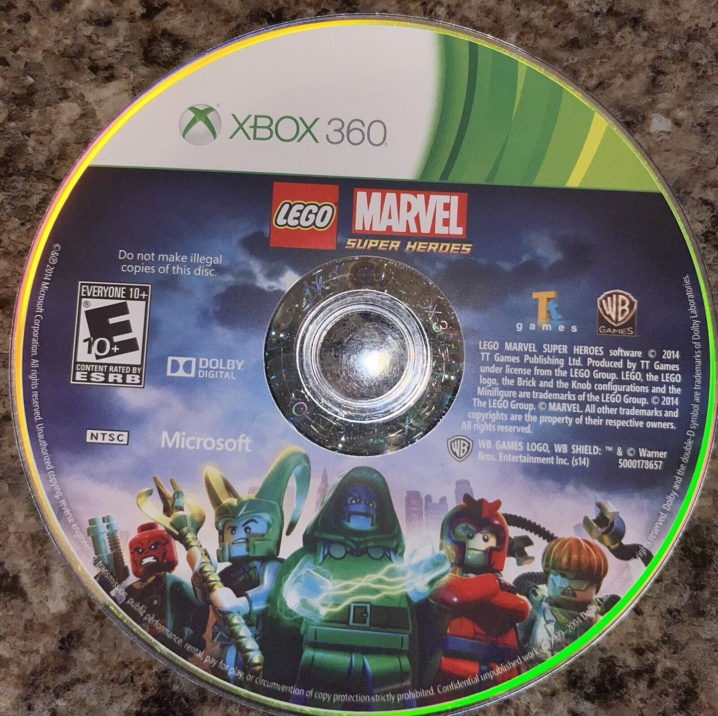 Lego Marvel Super Heroes XBOX 360 Replacement Disc